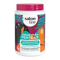 Creme para Pentear Salon Line Definição Antifrizz Efeito Touca de Cetim 1kg Creme para Pentear Salon Line Definição Antifrizz Efeito Touca de Cetim 1kg