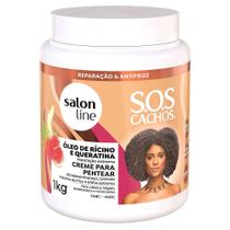 Creme Para Pentear Salon Line S.O.S Rícino E Queratina 1kg