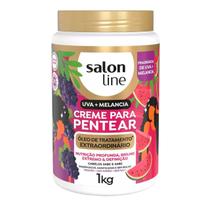 Creme Para Pentear Salon Line Uva+Melancia Óleo de Tratamento Extra 1kg Creme Para Pentear Salon Line Uva+Melancia Óleo de Tratamento Extra 1kg