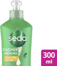 Creme para Pentear Seda Cachos Definidos 300ml Hidrata Controla o Frizz e Define os Cachos