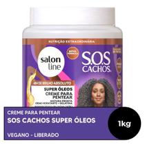 Creme para Pentear SOS Cachos Misturinha Pronta Super Óleos Salon Line 1kg Creme para Pentear SOS Cachos Misturinha Pronta Super Óleos Salon Line 1kg