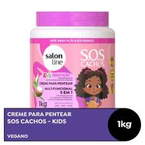 Creme para Pentear SOS Cachos Multifuncional 5 EM 1 Salon Line 1kg