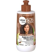 Creme para Pentear SOS Cachos Óleo de Coco Hidratação Absoluta Salon Line 300ml Creme para Pentear SOS Cachos Óleo de Coco Hidratação Absoluta Salon Line 300ml