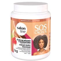 Creme para Pentear Sos Cachos Rícino Salon Line 1Kg