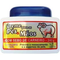 Creme para Pés e Mãos Sebo de Carneiro San Jully 240g - Hidratação Profunda - Óleo de Argan e Uréia Creme para Pés e Mãos Sebo de Carneiro San Jully 240g - Hidratação Profunda - Óleo de Argan e Uréia