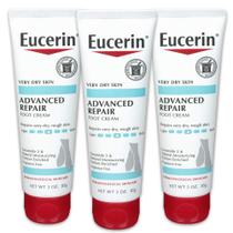 Creme para Pés Eucerin Advanced Repair Sem Fragrância (3 Unidades de 90mL)