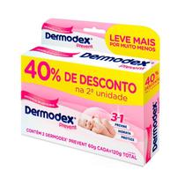 Creme para Prevenção de Assaduras Dermodex Prevent 2 Unidades com 60g Cada