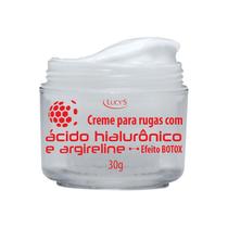 Creme para Rugas Manchas Marcas Com Acido Hialuronico Afeito Botox 30g - Lucys