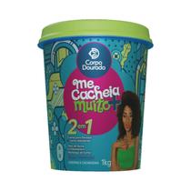 Creme Pentear e Hidratante 2 em 1 Me Cacheia Muito Corpo Dourado 1kg Hidrata, Define e Fortalece Cachos