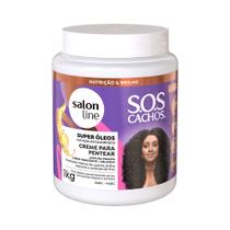 Creme Pentear Salon line S.O.S Super Óleos Hidratante com Gelatina 1kg Creme Pentear Salon line S.O.S Super Óleos Hidratante com Gelatina 1kg