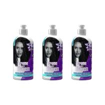 Creme Pentear Soul Power Text 500Ml Fitagem - Kit Com 3Un