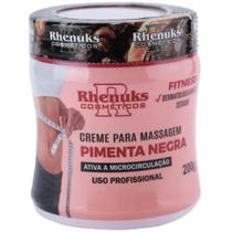 Creme Pimenta Negra Rhenuks para Massagem Ativa Microcirculação Auxilia na Redução de Medidas