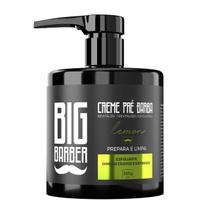 Creme Pré Barba Big Barber 350g Lemon Limpador Facial Esfoliante