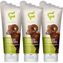 Creme Relaxante Fashion Sebo de Carneiro Bisnaga 200ml Kit 3 Unidades