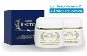 Creme Risotex Antissinais Clareador e Hidratante Original 40g Kit C/2