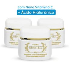 Creme Risotex Antissinais , Clareador e Hidratante Original 40g Kit C/3