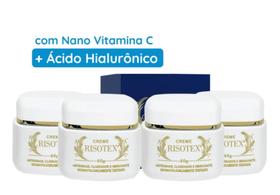 Creme Risotex Antissinais , Clareador e Hidratante Original 40g Kit C/4
