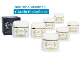 Creme Risotex Antissinais , Clareador e Hidratante Original 40g Kit C/7 un