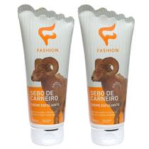 Creme Sebo de Carneiro Esfoliante 200ml Fashion Kit 2 Frascos