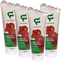 Creme Sebo de Carneiro Tradicional 200ml Fashion Kit 4 Frascos