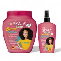 Creme Skala + Spray Desembaraçante Crespinho Divino Kids