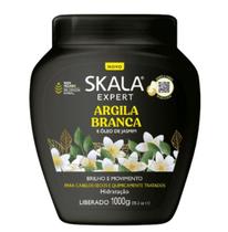 Creme Tratamento Capilar Skala Argila Branca e Óleo de Jasmim 1KG Kit 2 Unidades Brilho e Movimento