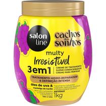 Creme Tratamento Salon Line Cachos dos Sonhos 3 em 1 Uva - Multy Irresistível 1Kg Creme Tratamento Salon Line Cachos dos Sonhos 3 em 1 Uva - Multy Irresistível 1Kg