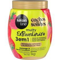 Creme Tratamento Salon Line Cachos Sonhos Morango 3 em 1 Multy Extraordinário 1 Kg