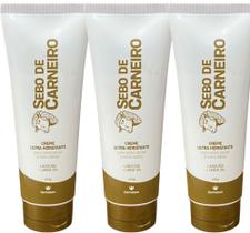 CREME ULTRA HIDRATANTE SEBO DE CARNEIRO LANOLINA +UREIA 200gr DEMAZON KIT 3und