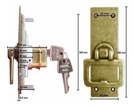 Cremona Embutir Retangular C/chave - Acabamento Ouro Velho - Metalúrgica Metz