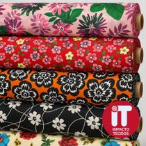 Crepe Aya estampado 1mt x 1,40 toque de seda sedinha