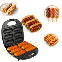 Crepeira Elétrica Portátil 110V Antiaderente Maquina Crepe Hot Dog Facil Otimo para Presente Casamento Aniversario Divertido Familia