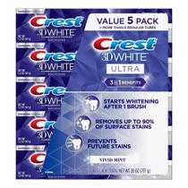 Crest 3D White Ultra 3 In 1 Whitening 147G Pack C/5 Unidades