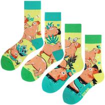 Crew Socks Angelteers Cartoon Angelteers para mulheres, 2 pares Crew Socks Angelteers Cartoon Angelteers para mulheres, 2 pares