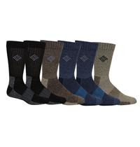 Crew Socks Columbia Moisture Control para homens, pacote com 6 unidades, 6 a 12 Crew Socks Columbia Moisture Control para homens, pacote com 6 unidades, 6 a 12