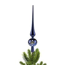 Criações inteligentes árvore ariadne topper enfeite de Natal, decoração de férias à prova de quebra para árvores de Natal, azul - Clever Creations