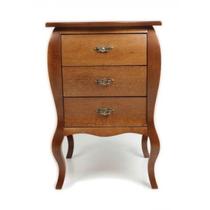 Criado Bombe Liso 3 Gavetas - Tommy Design Criado Bombe Liso 3 Gavetas - Tommy Design