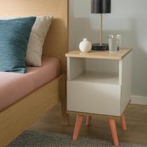 Criado Fenix MDP 36x61x32cm Carvalho/Champagne 0636