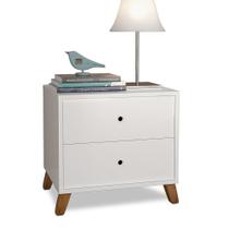 Criado mesa de cabeceira 2 gavetas branco Criado mesa de cabeceira 2 gavetas branco