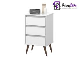 Criado Mesa De Cabeceira Retrô Com Gaveta Wood