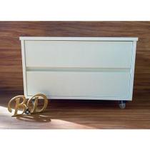 Criado Para Apoio Com 2 Gavetas E Com Rodinhas Em Gel Mdf 60x40x35