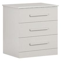 Criado Rubi 3 Gavetas Branco Leifer Móveis