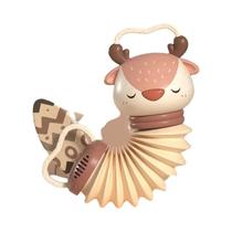 Criança 2-em-1 Acordeão Eletrônico Berço Do Bebê Pingente Cama Sino Carrinho Chocalhos Brinquedo