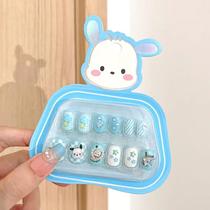 Crianças Bonito Hello Kitty Cinnamoroll Kuromi Desenhos Animados Adesivos De Unhas Autoadesivos