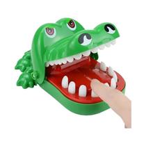 Crianças Crocodilo Dentes Jacaré Mordendo Dedo Dentista Jogo Engraçado Festa Brincadeira Brinquedo