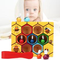 Crianças de madeira cor eduional Montessori abelha abelha para fora onesiz - generic