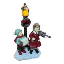 Crianças Decorativas Natalinas em Resina Poste Led - 21,5cm