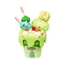 Crianças DIY Pokémon Pikachu Squirtle Jigglypuff Sorvete Blocos De Construção Ornamentos De Mesa