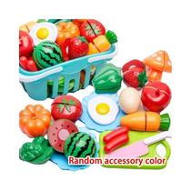 Crianças Fingir Cozinha Jogar Comida Brinquedo Conjunto Educacional Frutas Legumes Acessórios Para