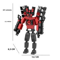 Crianças Halloween Horror Game Skibidi Toilet Building Block Titan Super Clockman Cartoon Doll